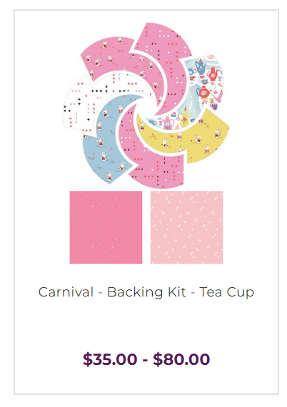 carnival backing tea cup